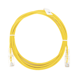 [LP-UT6-300-YE-28] Cable de Parcheo Slim UTP Cat6 - 3 Metros (9.84 Pies) Amarillo Diámetro Reducido (28 AWG) | LP-UT6-300-YE-28