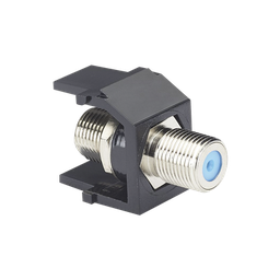 [NKFBL] Módulo Acoplador Coaxial Tipo F, Keystone, de 75 Ohms, 3.0 GHz, Color Negro | NKFBL