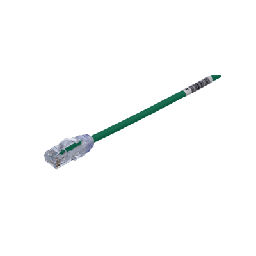 [UTP28X10GR] Cable de Parcheo UTP Cat6A, CM/LSZH, Diámetro Reducido (28AWG), Color Verde, 3.05 Metros (10 Pies) | UTP28X10GR