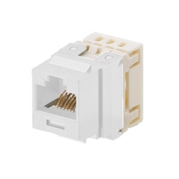 [NKP5E88MWH] Conector Jack Estilo 110 (de Impacto), Tipo Keystone, Categoría 5e, de 8 Posiciones y 8 Cables, Color Blanco | NKP5E88MWH
