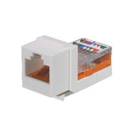 [NK5E88MEIY] Conector Jack Estilo Leadframe, Tipo Keystone, Categoría 5e, de 8 Posiciones y 8 Cables, Color Marfil | NK5E88MEIY