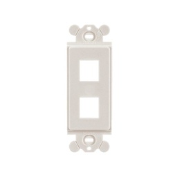 [NK2RMFIW] Marco de Módulo Dúplex, Para Placas Frontales Estándar GFCI, Acepta 2 Módulos Keystone, Color Blanco Mate | NK2RMFIW