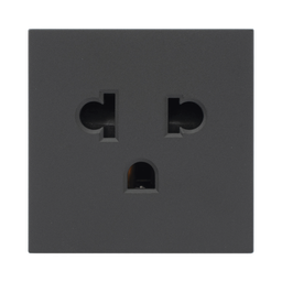 [SM-TCEA-G] Módulo para Tomacorriente Euroamericano / Color Grafito / 45x45 mm (1.77 x 1.77 Pulgadas) / Compatible con Torres y Cajas para Escritorio de la Marca Simon | SM-TCEA-G