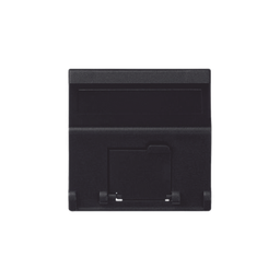 [SM-1-KEYA-G] (K80MD64/14) Placa Voz y Datos Inclinada con Guardapolvo y Adaptador para RJ45 Keystone - Color Grafito | SM-1-KEYA-G