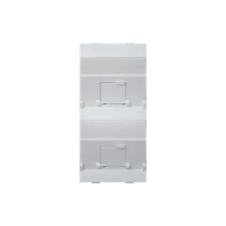 [SMFP2KEYA] (S80BMD64/9) Placa Voz y Datos Inclinada con Guardapolvo y Adaptador Doble para RJ45 Keystone | SMFP2KEYA