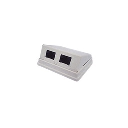 [LP-WP-12] Caja de Pared Angulada Incluye 2 Jacks UTP Cat5e Keystone | LP-WP-12