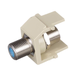 [NKFEI] Módulo Acoplador Coaxial Tipo F, Keystone, de 75 Ohms, 3.0 GHz, Color Marfil | NKFEI