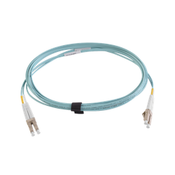 [FJ2-LCLC5V-02AQ] Jumper de Fibra Óptica Multimodo 50/125 XGLO OM4, LC-LC Duplex, OFNR, Color Aqua, 2 Metros (6.56 Pies) | FJ2-LCLC5V-02AQ