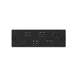 [FAP6WABLDLCZ] Placa Acopladora de Fibra Optica FAP, Con 6 Conectores LC Duplex (12 Fibras), Para Fibra Multimodo OM3/OM4, Color Negro | FAP6WABLDLCZ