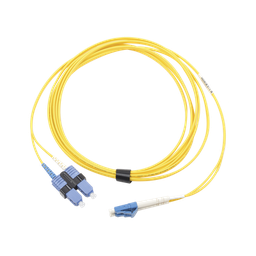 [FJ2-LCUSCUL-05] Jumper de Fibra Óptica Monomodo (OS2), XGLO, LC/UPC-SC/UPC Duplex, OFNR, Color Amarillo, 5 Metros (16.40 Pies) | FJ2-LCUSCUL-05