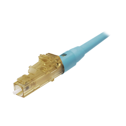 [FLCSMCXAQY] Conector de Fibra Óptica LC Simplex OptiCam, Multimodo 50/125 OM3/OM4, Pre-pulido, Color Aqua | FLCSMCXAQY