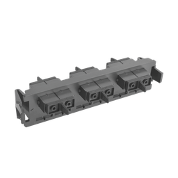 [RIC-F-SC6-01] Placa Acopladora de Fibra Óptica Quick-Pack, Con 3 Conectores SC Duplex (6 Fibras), Negro | RIC-F-SC6-01