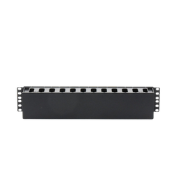 [LP-ORG-02] Organizador de Cables Horizontal de 2U para Rack de 19", Fabricado en Polímero Resistente a Deformaciones y Rayones | LP-ORG-02