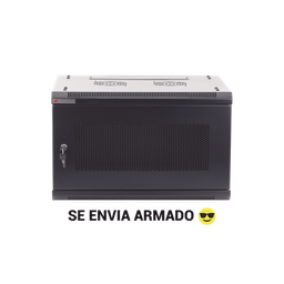 [PSTC-09-645-BDG] Gabinete PRECISION, Con Puerta de Cristal Templado, de 19in, 9UR, 450mm de Profundidad, Color Negro | PSTC-09-645-BDG