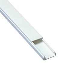 [TMK-1020-SD] Canaleta blanca de PVC auto extinguible, sin división, 20 x 10 mm, tramo de 2.5 m (5101-01260) | TMK-1020-SD