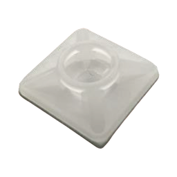 [TH-BASE-CIN] Base Autoadherible para Cinchos Práctica y Eficiente para la Organización y Fijación de Cables, Fabricada en Nylon Resistente y de Color Natural con una Medida de 19x19 mm, Paquete con 100 Piezas (4210-00001) | TH-BASE-CIN