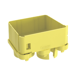 [FRIDT4X4LYL] Tapa con 2 Salidas a Tubo de 1.5in (38mm), Para uso con Canaletas 4X4 FiberRunner™, Color Amarillo | FRIDT4X4LYL