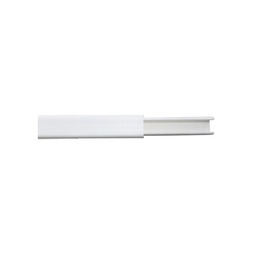 [TMK-0812] Canaleta color blanco de PVC auto extinguible,  de una via, 12 x 8  tramo 2m. (5001-01253) | TMK-0812