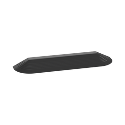 [AFR4ECBL] Tapa Final Para Canaleta de Piso AFR4BCBL6, Material PVC Rígido, Color Negro | AFR4ECBL