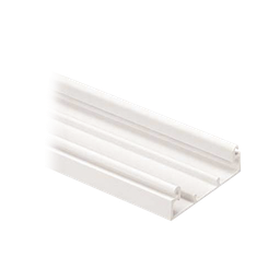 [T45BIW8] Base para canaleta T-45, de PVC rígido, con orificios perforados para montaje, 60.3 x 18.5 x 2400 mm, Color Blanco Mate | T45BIW8