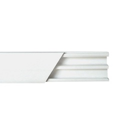 [TMK-1020-CD] Canaleta blanca de PVC auto extinguible, con división, 20 x 10 mm, tramo de 2.5m (5101-01250) | TMK-1020-CD