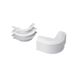 [T45OCIW] Esquinero exterior, para uso con canaleta T45, Material PVC Rígido, Color Blanco Mate | T45OCIW