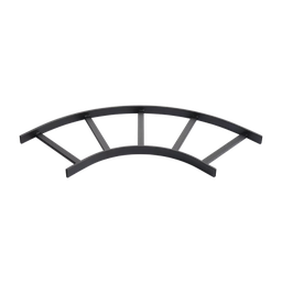 [L90HB12BLK] Accesorio de Escalerilla Sección Horizontal de 90º, 12 in de Ancho, de Acero, Color Negro | L90HB12BLK