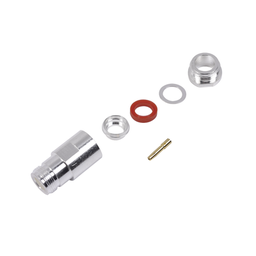 [RFN-1024-1SI] Conector N Hembra de Rosca para LMR-400, 9913, 7810A, 8214, CNT-400, RG8/U-SYS, R-FLASH-1113, Plata/ Oro/ Teflón. | RFN-1024-1SI
