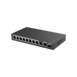 [RG-ES210GS-P] Switch Administrable con 8 puertos Gigabit PoE, 2 Uplinks Gigabit (1 SFP), gestión gratuita desde la nube | RG-ES210GS-P