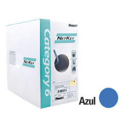 [NUC6C04BU-FE] Bobina de Cable UTP 305 Metros (1000 Pies) de Cobre, NetKey, Reelex, Azul, Categoría 6 (24 AWG), 1000Mbps, PVC (CM), de 4 Pares | NUC6C04BU-FE