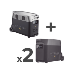 [DLTPRO2BP] Estación de Energía Portátil DELTA PRO 3600Wh Litio LFP / 5 AC 3600W (7200W Pico) / 2 USB-C 200W / Capacidad para Aumentar Respaldo / Cargador de Coche 10A a 12.6V / Conectividad WiFi y Bluetooth (App) / Carga Solar 1600W Ma | DLTPRO2BP