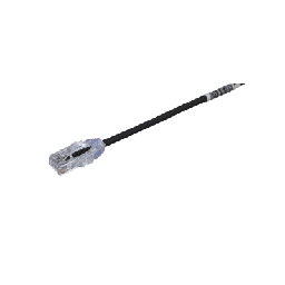 [UTP28SP45BL] Cable de Parcheo TX6, UTP Cat6, Diámetro Reducido (28AWG), Color Negro, 13.72 Metros (45 Pies) | UTP28SP45BL
