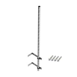 [SMR-P1] Mástil de 3 m de 1-1/4" diámetro ced. 30 con Herrajes para Sujeción a Pared. | SMR-P1