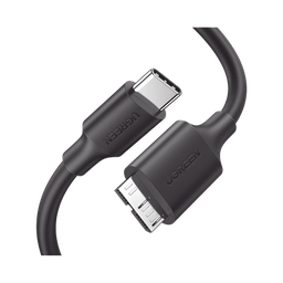 [20103] Cable USB Tipo C 3.0 a Micro Tipo B | 1m |Carga Rápida | 5 Gbps | Transferencia de Datos | Blindaje Interior Múltiple | Compatible con Disco Duro Externo, Portátiles, Seagate, Nikon, Canon. | 20103