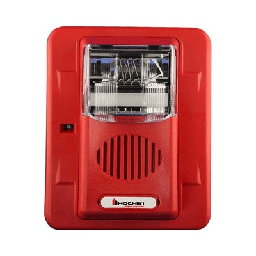 [HEC3-12WR] Sirena Estrobo, 12 Vcd, Multi-Candela 15 hasta 110 cd, Montaje En Pared, Color Rojo, Serie HEC3 (0500-05980) Hochiki | HEC3-12WR