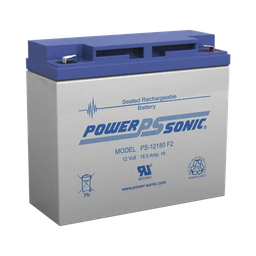 [PS-12180-F2] Batería 12V, 18AH, Para Respaldo, Tecnologías AGM/VRLA, Diseño De Vida Útil 5 Años, Terminales Tipo F2, Listada UL, Libre De Mantenimiento | PS-12180-F2