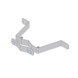 [SMRP-HL1] Herraje de Pared Liviano (1 pza) para Sujeción de Mástil  1" a 1-3/4". | SMRP-HL1