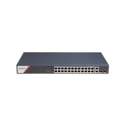 [DS-3E1528HP-SI-24P2T2F] Switch Gigabit PoE+ / Administrable / 24 Puertos 1000 Mbps PoE+ (4 Puertos PoE++ 90 W) / 2 Puertos 1000 Mbps de Uplink / 2 Puertos SFP / Configuración Nube Hik-PartnerPro / Modo Extendido hasta 300 Metros / 370 W | DS-3E1528HP-SI-24P2T2F