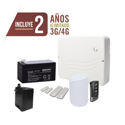 [PRO4GEN2K] KIT Alarma Cloud Híbrido/Comunicador 4G Lte Integrado/8 Zonas Cableadas, 32 Inalambricas /Programación 100% vía WEB | PRO4GEN2K