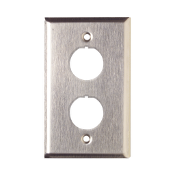 [XFP-S-02-SS] Placa de Pared Reforzada, de Acero Inoxidable, Para Uso Industrial, de 2 Puertos | XFP-S-02-SS