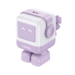 [25036B] Cargador Mini GaNRobot 30W serie UNO | 1 USB-C de Carga Rápida | Tecnología GaN II | Multiprotocolo PD/QC/SCP/FCA | Carga Inteligente | Pantalla LED | Zapato Magnético Extraíble | Thermal Guard | Color Lila. | 25036B