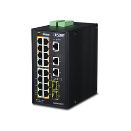 [IGS-20160HPT] Switch Industrial Administrable 16 puertos 10/100/1000 T 802.3at PoE + 2 Puertos 10/100/1000 T + 2 puertos 100/1000 X SFP | IGS-20160HPT