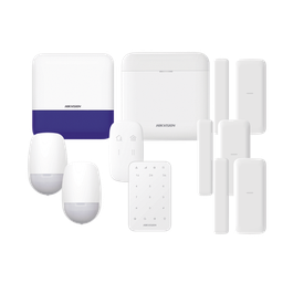 [DS-PWA48-FULL-K] (AX PRO) KIT de Alarma AX PRO / Incluye: 1 Hub con batería de respaldo/ 2 Sensores PIR / 3 Contactos Magnéticos mini / 1 Control Remoto / 1 Sirena Inalambrica Exterior /1 Teclado Inalámbrico / WiFi / Compatible con Hik-Connect P2P | DS-PWA48-FULL-K