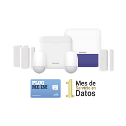 [DS-PWA48-KSDV2] (AX PRO) KIT de Alarma AX PRO con GSM (3G/4G) / Incluye: 1 Hub / 2 Sensores PIR / 3 Contactos Magnéticos mini / 1 Control Remoto / 1 Sirena Inalambrica Exterior  / 1 WiFi / 1 MICROSIM30M2M con 1 mes de servicio/Compatible con Hik-Connect P2P | DS-PWA48-KSDV2