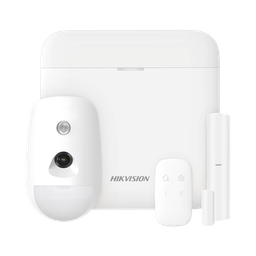 [DS-PWA48-KS-CAM] (AX PRO) KIT de Alarma AX PRO con GSM (3G/4G) / Incluye: 1 Hub / 1 Sensor PIR con Cámara / 1 Contacto Magnético / 1 Control Remoto / WiFi / Compatible con Hik-Connect P2P | DS-PWA48-KS-CAM