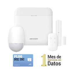 [DS-PWA48-KSD] (AX PRO) KIT de Alarma AX PRO con GSM (3G/4G) / Incluye: 1 Hub con bateria de respaldo / 1 Sensor PIR / 1 Contacto Magnético / 1 Control Remoto /1 MICROSIM30M2M incluye 1 mes de servicio/ Wi-Fi / Compatible con Hik-Connect P2P | DS-PWA48-KSD