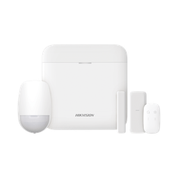 [DS-PWA48-KS-SLIM] (AX PRO) KIT de Alarma AX PRO con GSM (3G/4G) / Incluye: 1 Hub con bateria de respaldo / 1 Sensor PIR / 1 Contacto Magnético Slim / 1 Control Remoto / Wi-Fi / Compatible con Hik-Connect P2P | DS-PWA48-KS-SLIM
