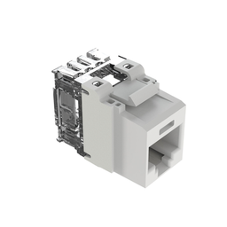 [NK6X88MWH] Conector Jack Estilo 110 (de Impacto), Tipo Keystone, Categoría 6A, de 8 Posiciones y 8 Cables, Color Blanco | NK6X88MWH
