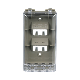 [CFPWR4CIG] Placa de Pared Vertical, Resistente al Agua con Protección IP56, Acepta 4 Módulos Mini-Com, Color Gris | CFPWR4CIG