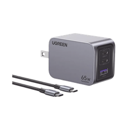 [25870] Cargador de 65W serie Nexode Pro | 3 Puertos de Carga Rápida | 2 USB-C | 1 USB-A | Tecnología GaNInfinity | PD3.1 de 65W / QC4.0 | Tecnología de Protección Térmica | Optimiza la Carga | Caja de Aluminio | Incluye Cable U | 25870